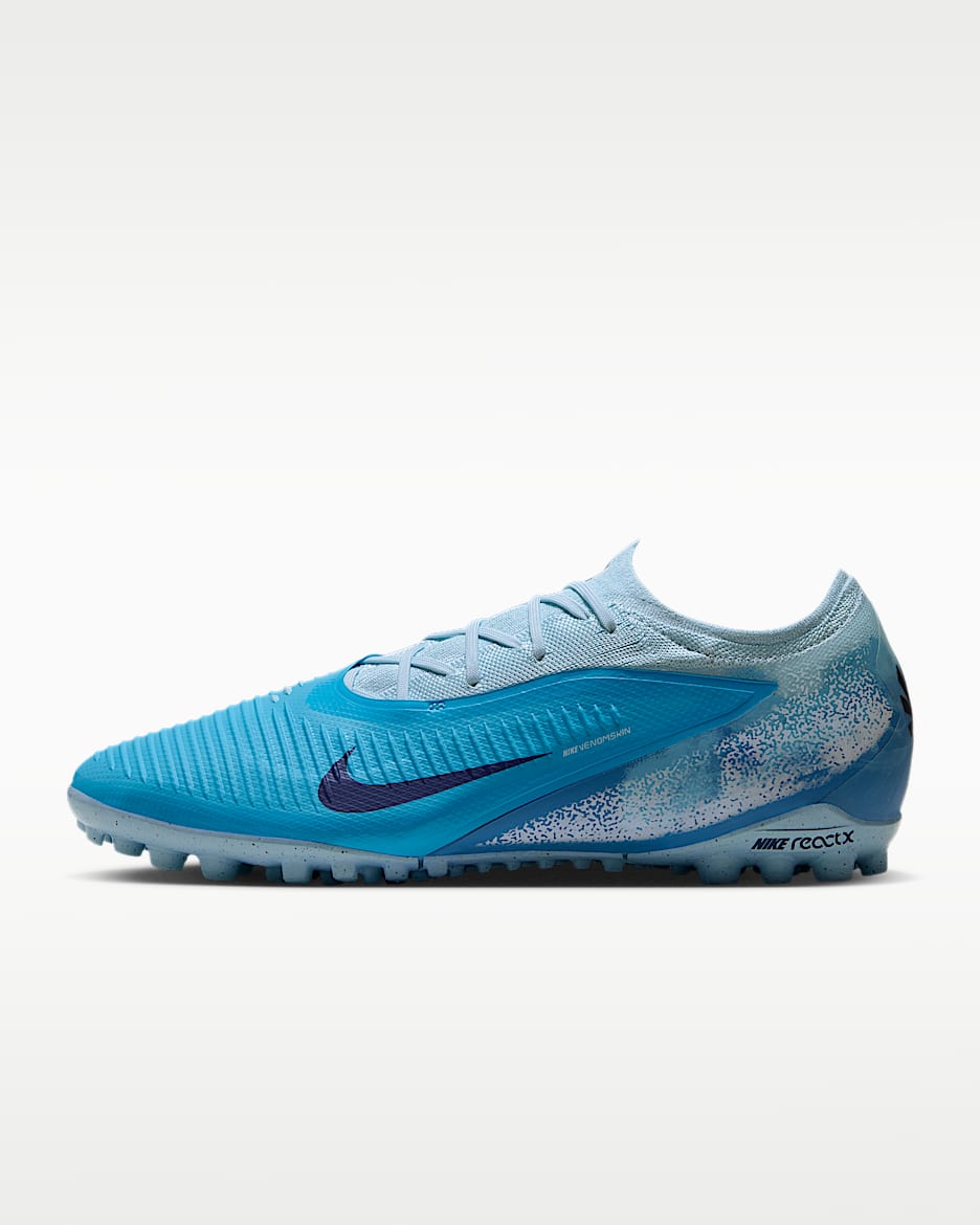 Nike Phantom 6 Low Pro "Erling Haaland" 耐克暗煞系列哈兰德男/女 TF 人造场地低帮足球鞋 - 波罗的海蓝/冰川蓝/日蚀蓝