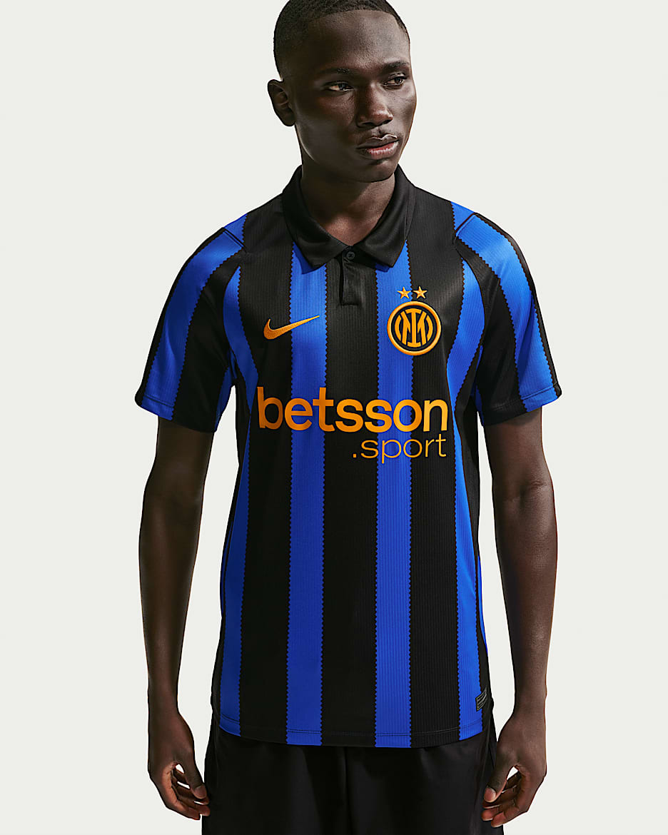 2026/27 赛季国际米兰主场球迷版 Nike Dri-FIT 男子速干足球球衣 - 里昂蓝/黑/大学金