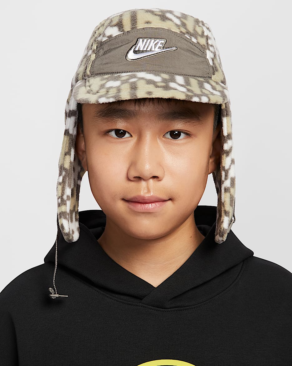 Nike Fly 大童摇粒绒软顶户外运动帽 - 洞穴石色/白色