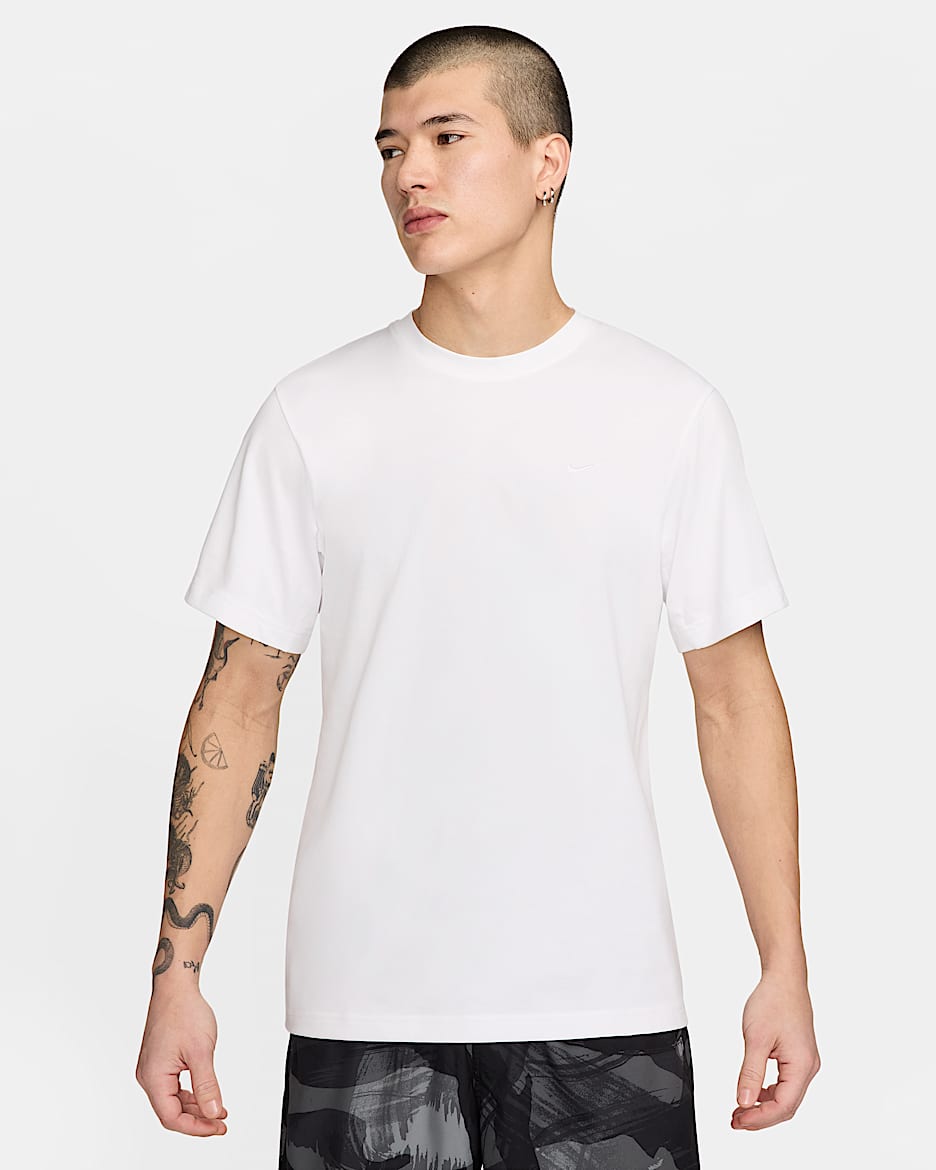 Nike Dri-FIT Primary 男子速干训练T恤 - 白色/白色
