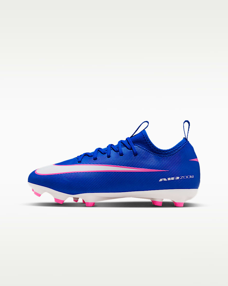 Nike Jr. Mercurial Vapor 16 Academy 耐克刺客系列大童 MG 多种场地低帮足球鞋 - 赛车蓝/白色