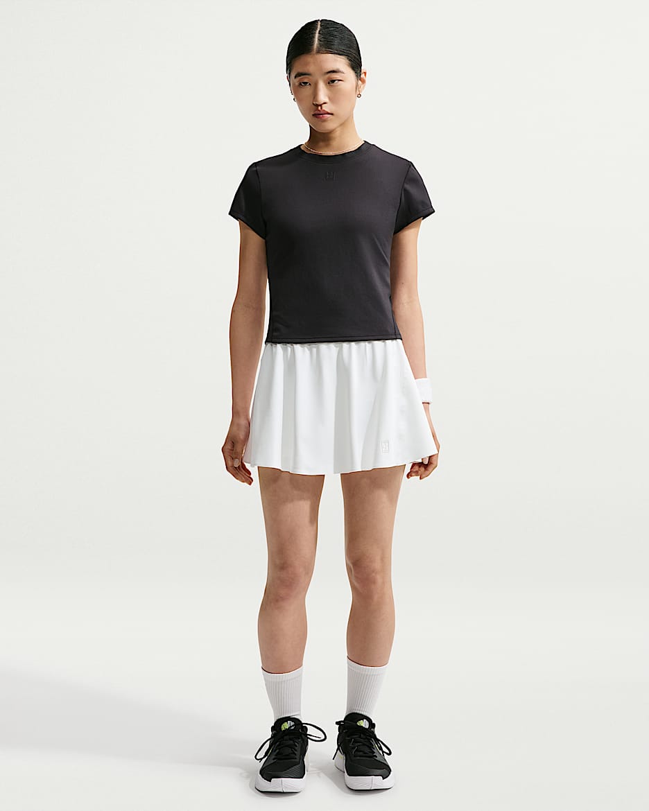 NikeCourt Advantage Dri-FIT 女子速干网球半身裙 - 白色/白色