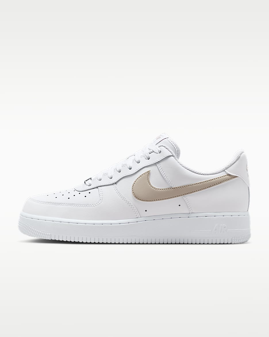 Nike Air Force 1 '07 男子空军一号运动鞋 - 白色/白色/温和冷月光