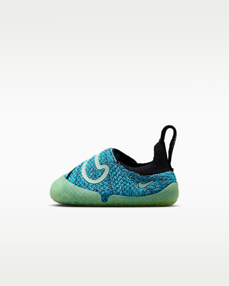 Nike Swoosh 1 耐克宝宝勾婴童易穿脱运动鞋 - 波罗的海蓝/深藏青/泡沫薄荷绿/黑