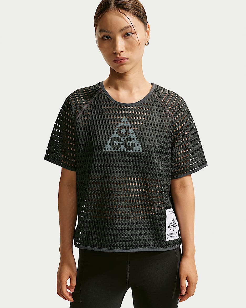 ACG Radical AirFlow Dri-FIT 女子速干短袖越野跑步上衣洞洞衣 - 煤黑/冷灰