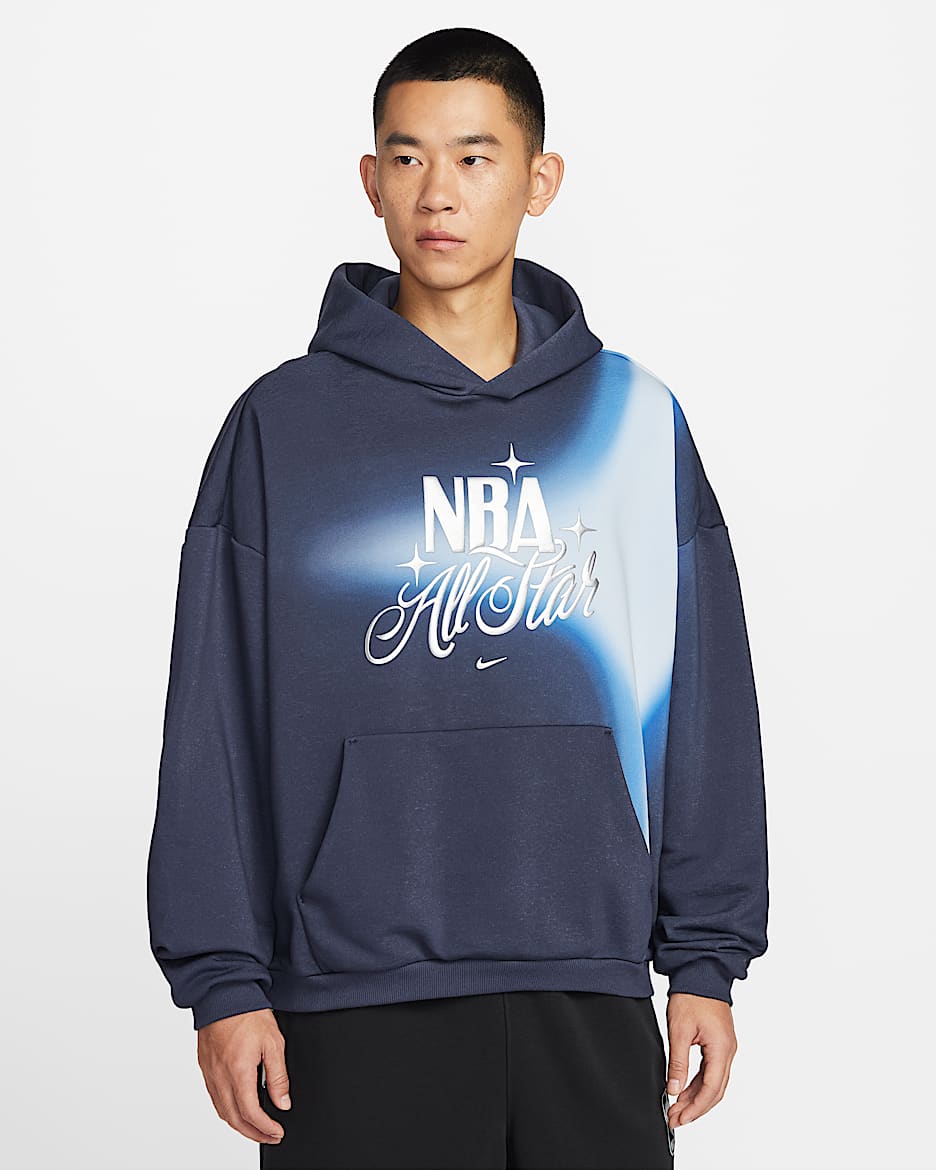 All-Star Weekend Standard Issue Nike Dri-FIT NBA 耐克篮球小标系列全明星男子速干训练连帽衫 - 大学深蓝