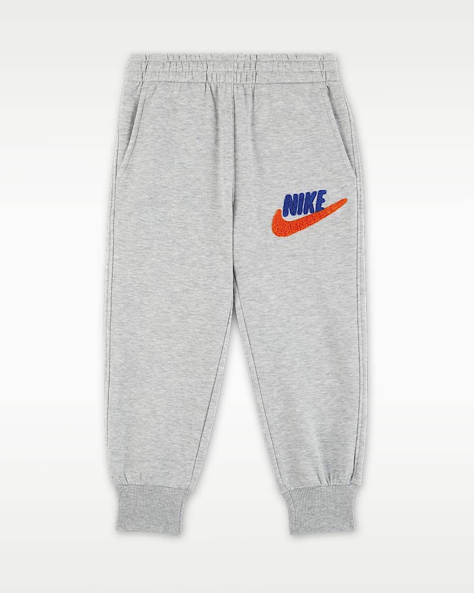Nike Club 幼童加绒长裤 - 浅烟灰