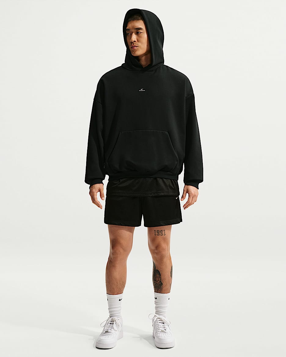Nike Standard Issue 耐克篮球小标系列男子速干网眼布篮球训练短裤 - 黑/淡象牙白/淡象牙白