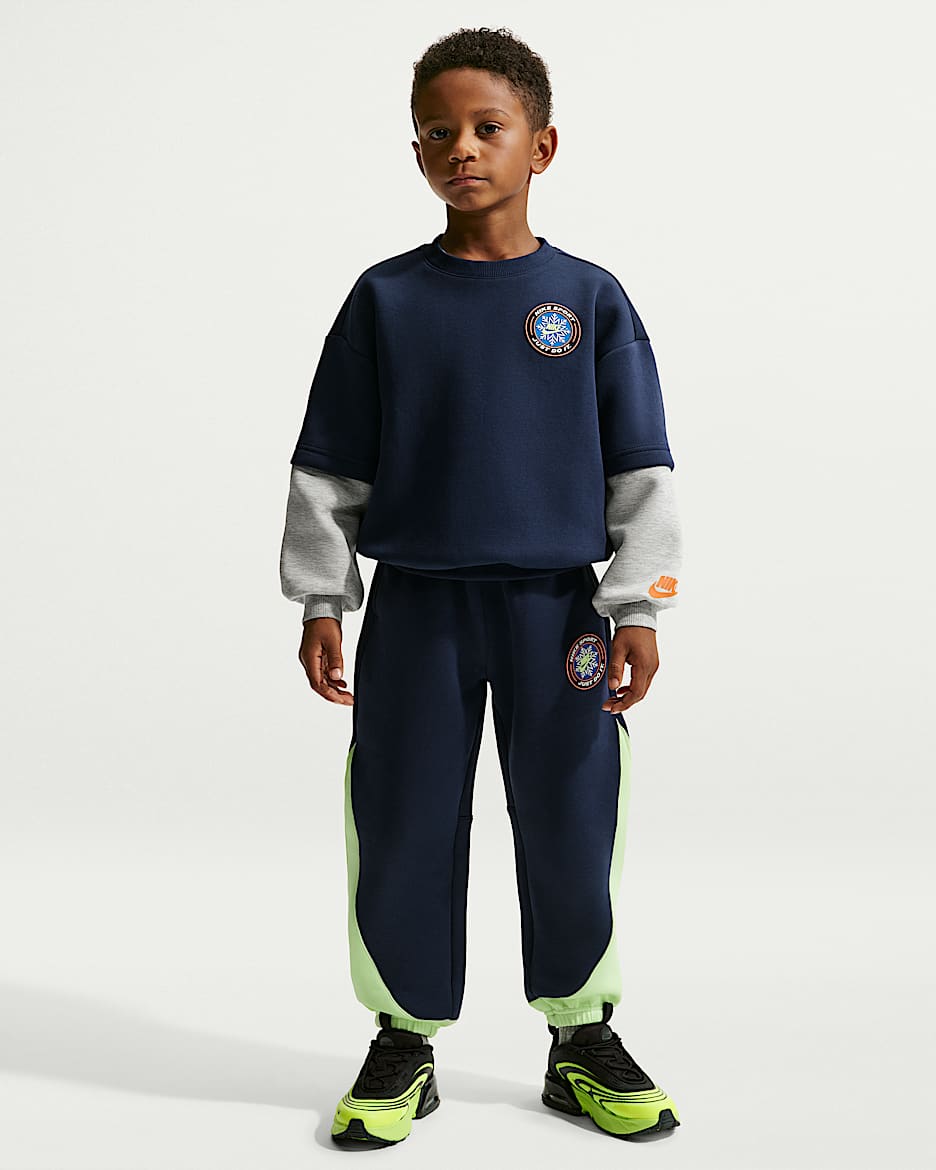 Nike Sportswear 幼童针织长裤 - 深藏青