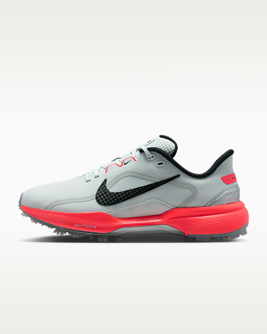 Nike Pegasus 1 G 男/女高尔夫球鞋(宽版) - 米白/火山岩红/黑
