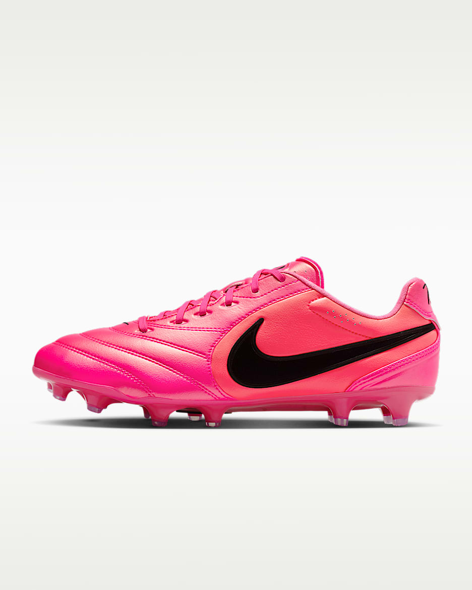 Nike Tiempo Ligera Pro 耐克破阵·天迫系列男/女 FG 天然硬质草地低帮足球鞋 - 多色/黑