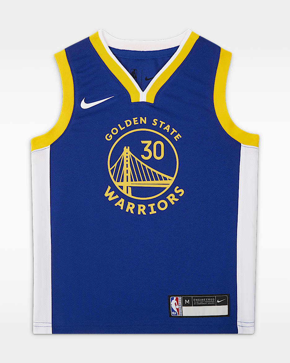 金州勇士队斯蒂芬·库里 (Stephen Curry) Icon Edition Nike NBA Jersey 幼童球衣 - 灯草蓝