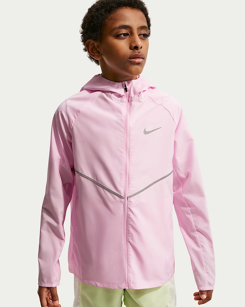 Nike Miler 马年限定脱缰系列新年款大童拒水夹克防晒衣皮肤衣 - 泡沫粉