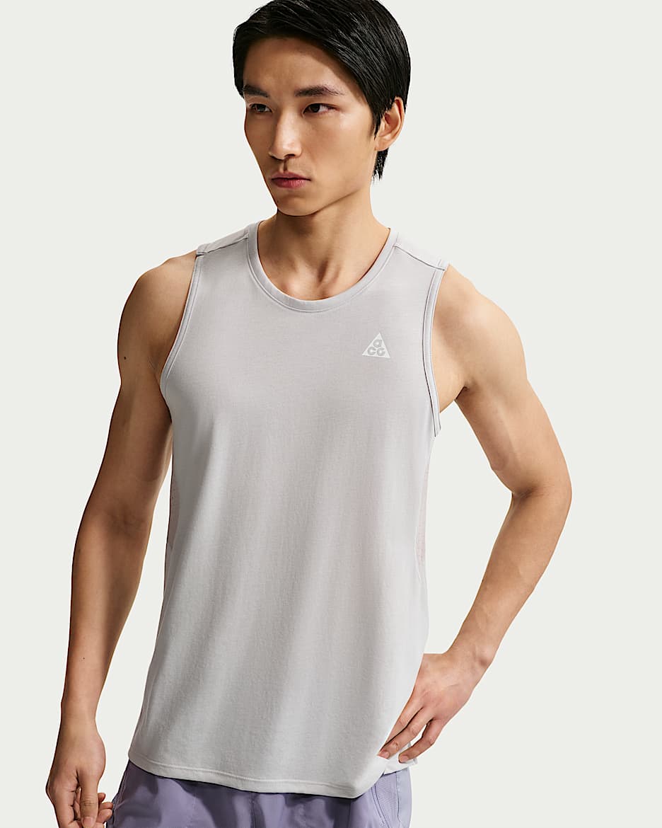 Nike ACG "Solar Chase" Dri-FIT ADV 男子速干背心 - 雾灰/大学灰/山峰白