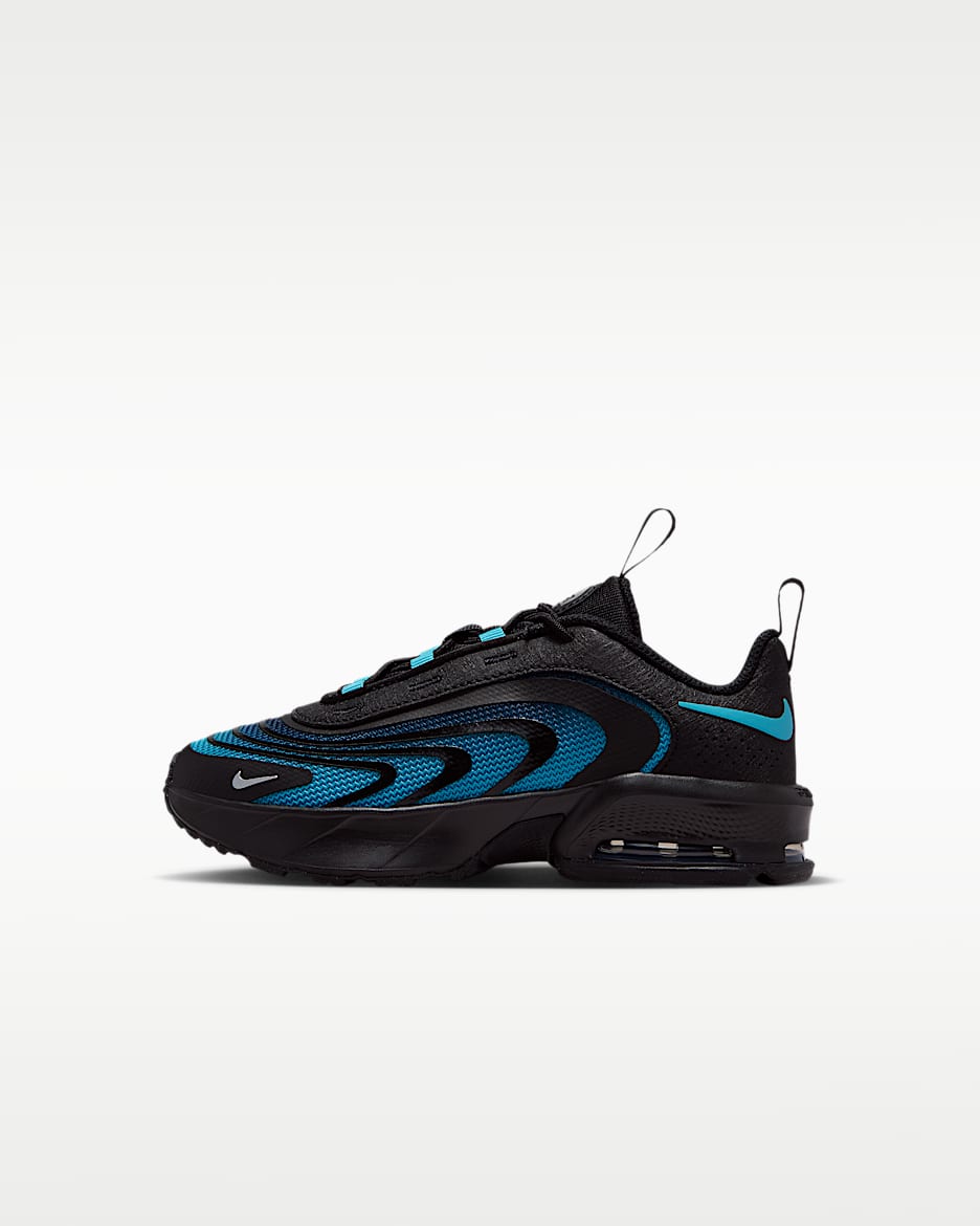 Nike Air Max Fire 幼童运动鞋 - 黑/金属银/伽马蓝