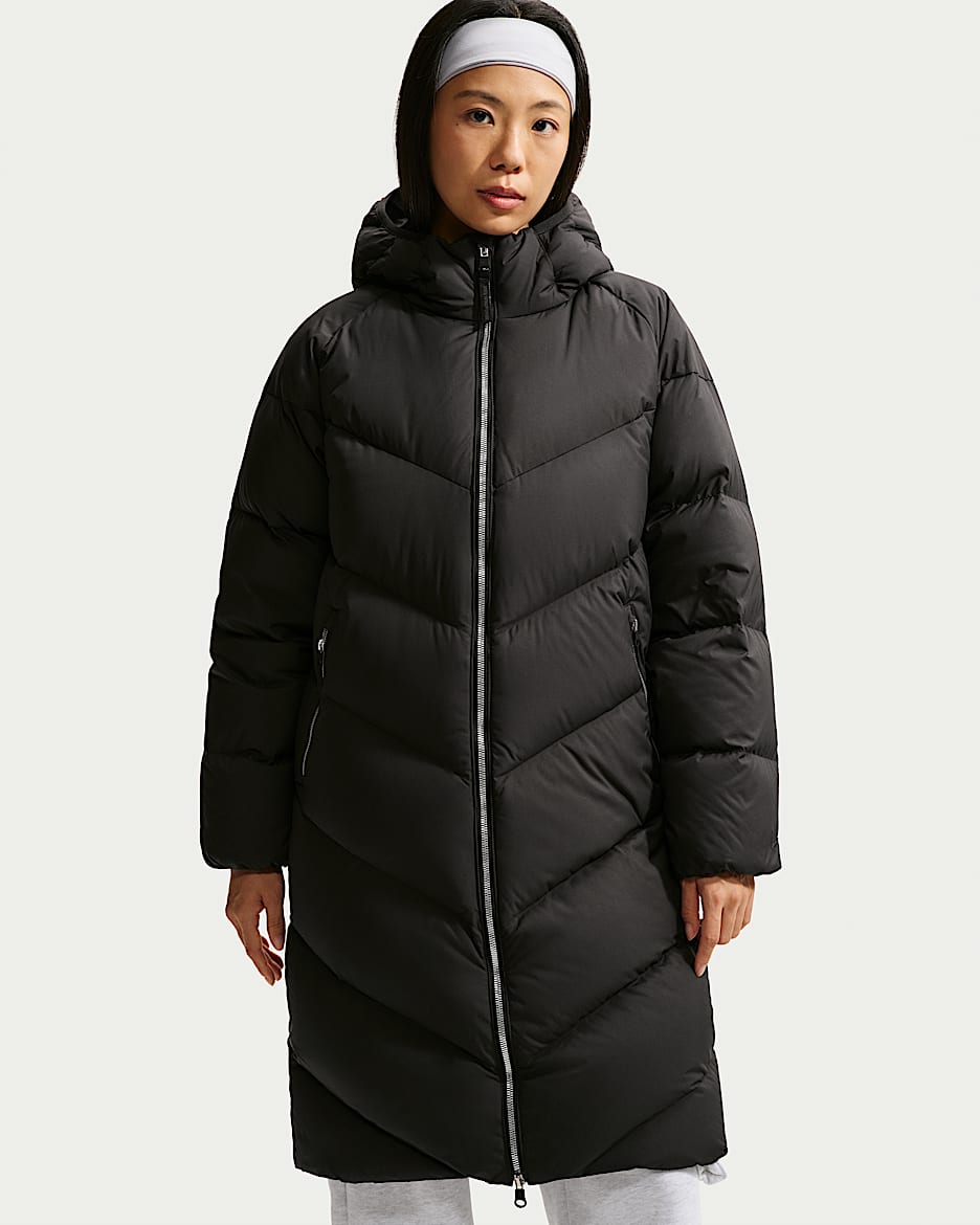 Nike Sportswear Windpuffer Storm-FIT 女子防风拒水宽松连帽羽绒外套 - 黑/黑