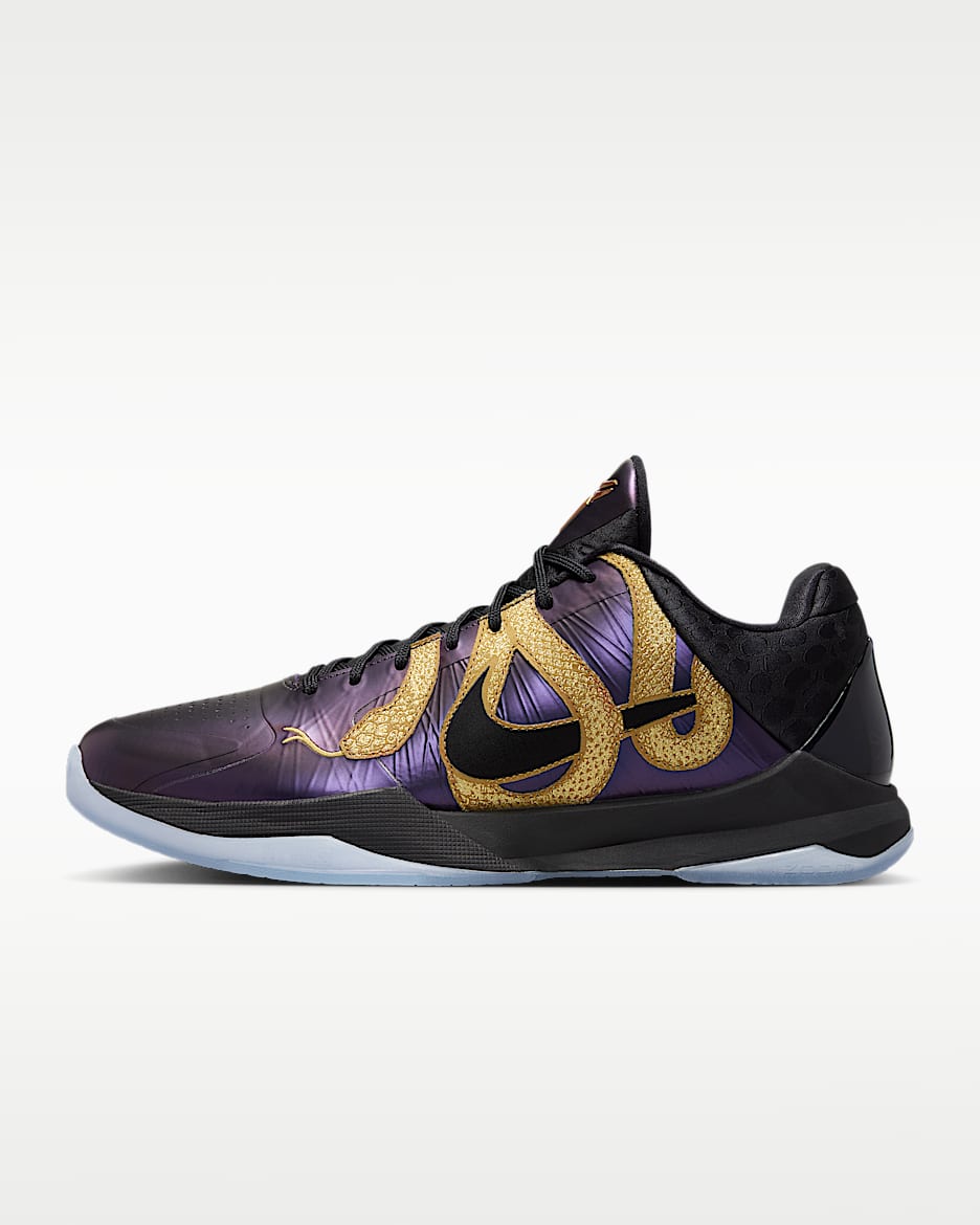Kobe V Protro 曼巴之年蛇年限定科比男/女篮球鞋 - 茄紫/金属色/黑