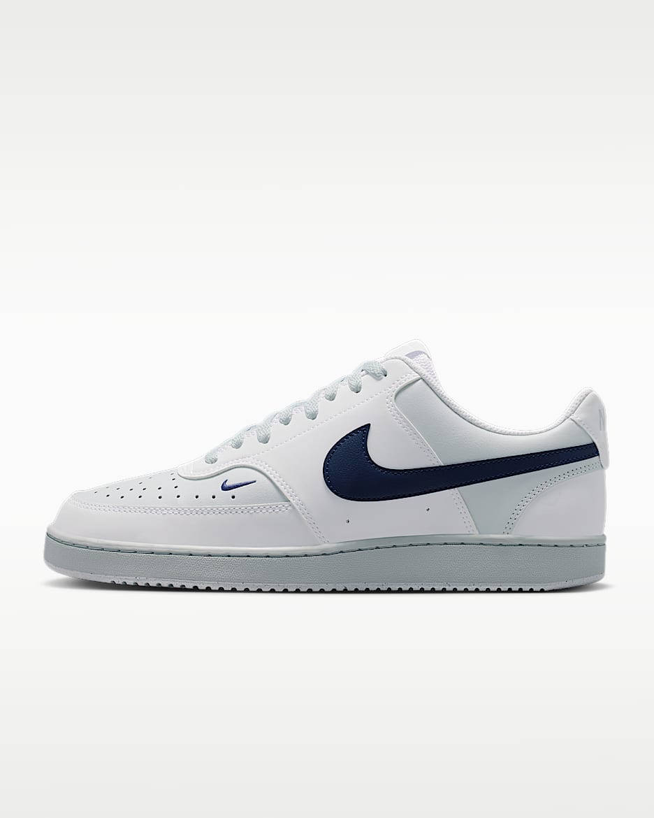 Nike Court Vision Low 男子运动鞋 - 白色/白金色/深藏青