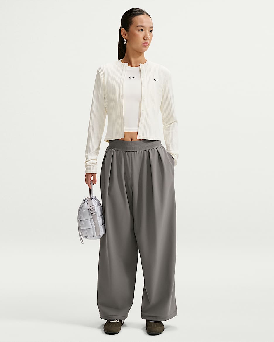 Nike Sportswear 女子加绒里料长裤 - 笔尖灰黑色