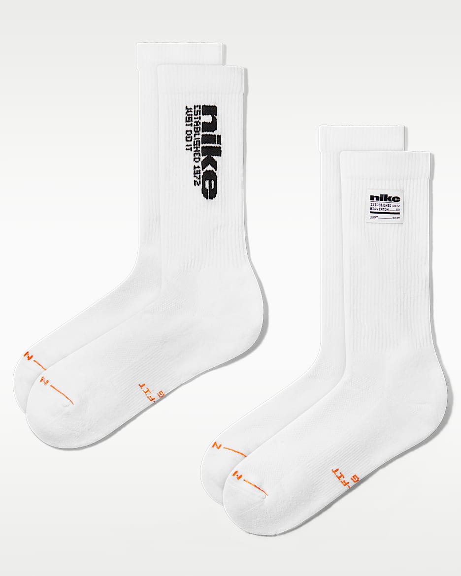 Nike Everyday Elevated 速干中筒运动袜（2 双） - 多色