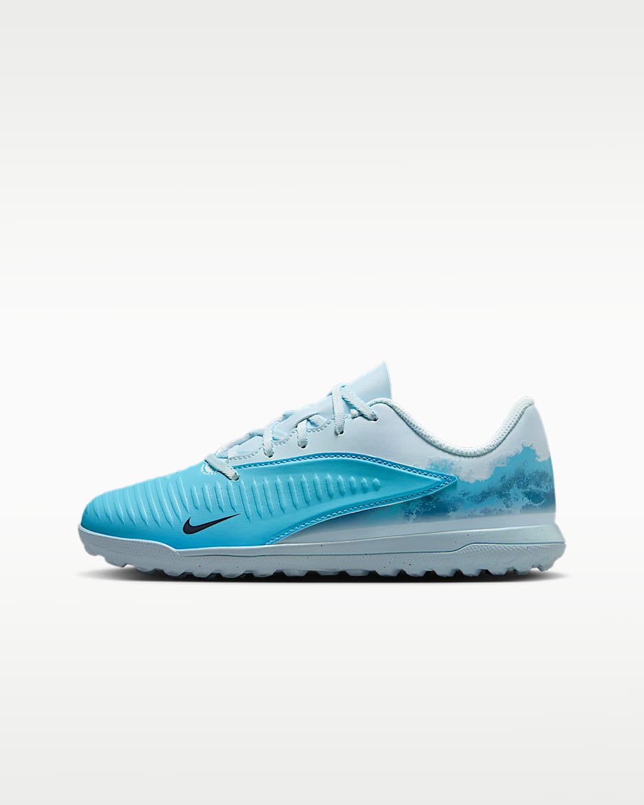 Nike Jr. Phantom 6 Low Club "Erling Haaland" 暗煞系列哈兰德大童 TF 人造场地低帮足球鞋 - 波罗的海蓝/冰川蓝/日蚀蓝