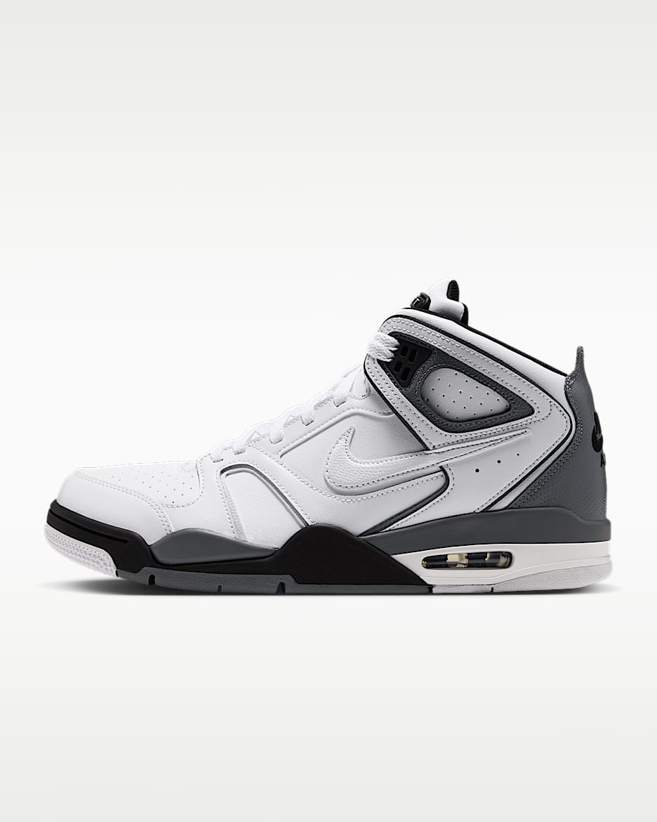 Nike Air Flight Falcon 男子运动鞋 - 白色/黑/冷灰