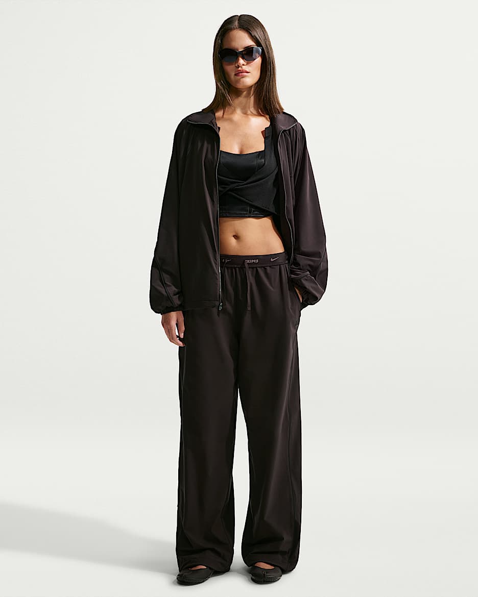 NikeSKIMS Stretch Nylon 女子 Oversize 风速干长裤 - NSKM Dark Roast