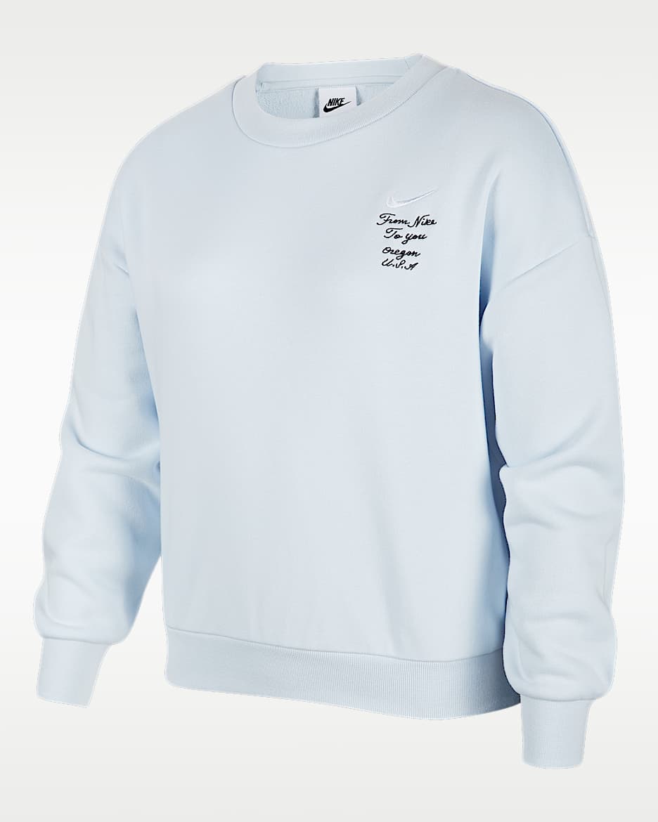 Nike Sportswear 大童薄绒圆领运动衫 - 紫蓝