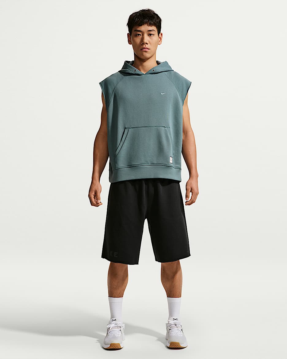 Nike N.A.C. Dri-FIT 男子速干针织训练短裤 - 黑/淡象牙白/黑