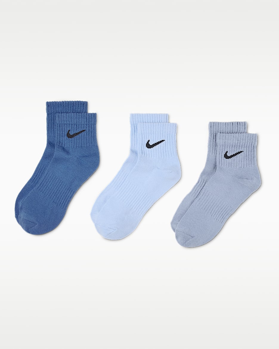 Nike Everyday Lightweight 速干训练短袜(3 双) - 多色