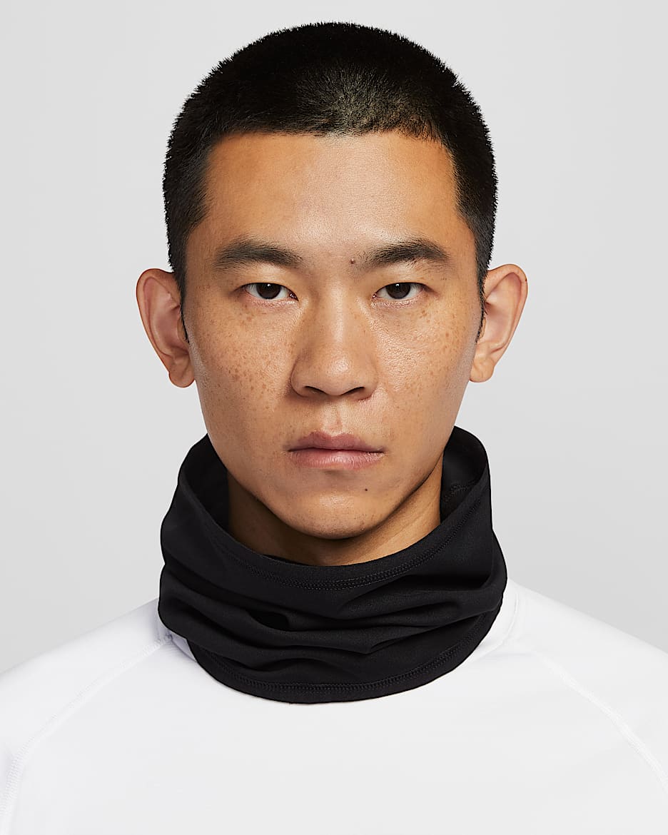 Nike Alpha 男子加绒围脖 - 黑/白色