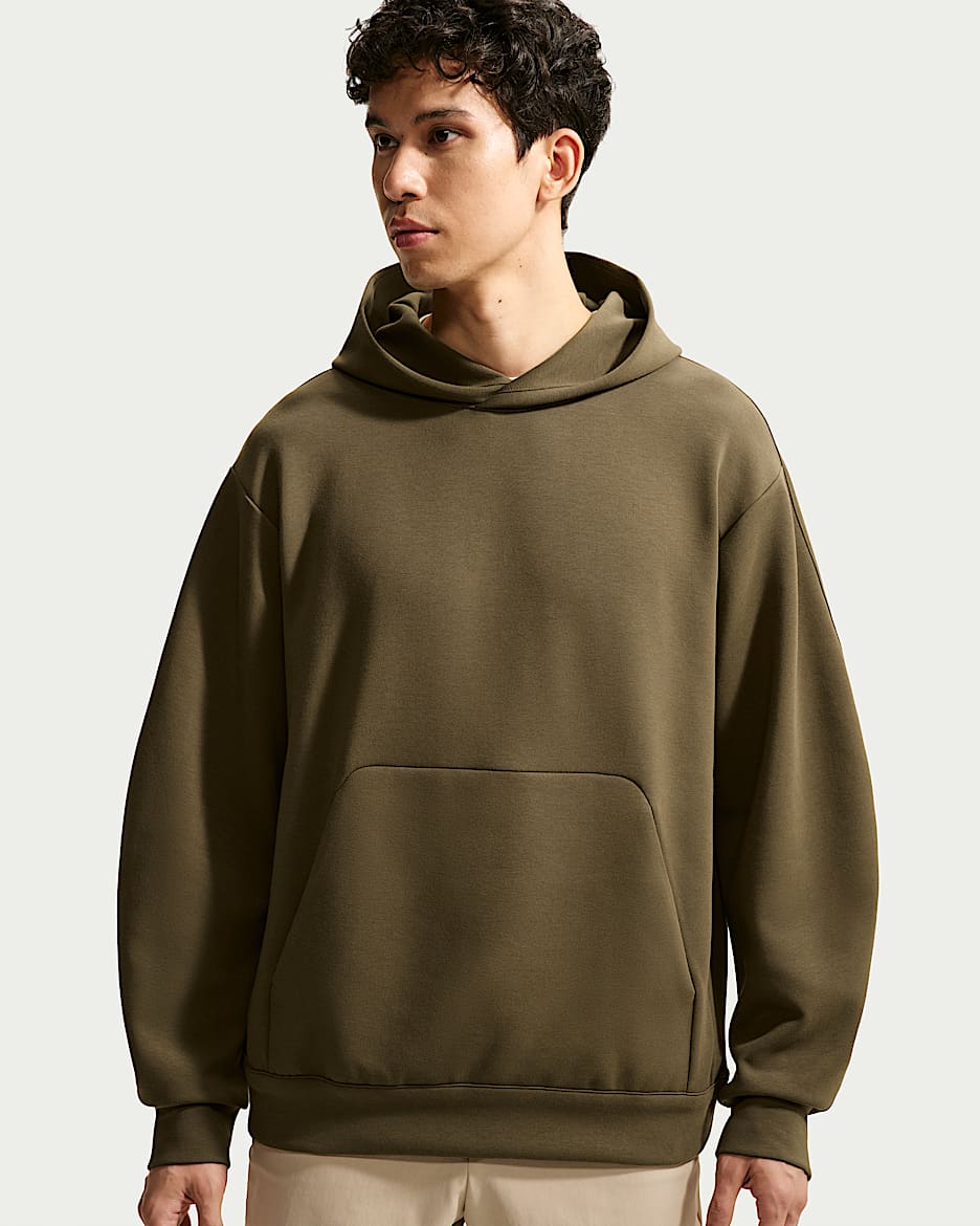 Nike 24.7 ImpossiblySoft Dri-FIT 超感柔软男子速干套头连帽衫 - 暗褐/黑/丝绒棕