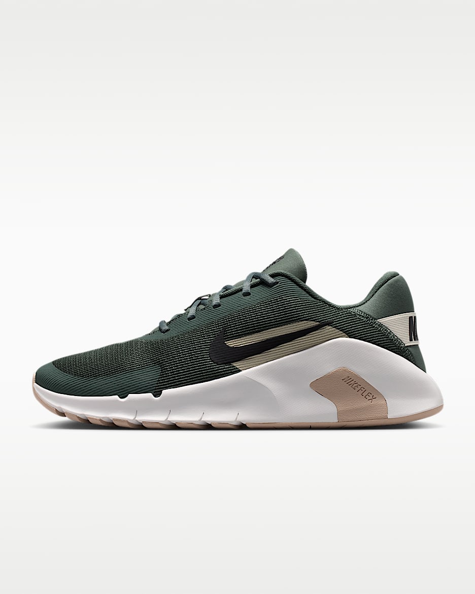 Nike Flex Train 男子综合训练鞋 - 迷彩绿/山峰白/奶白 II/黑