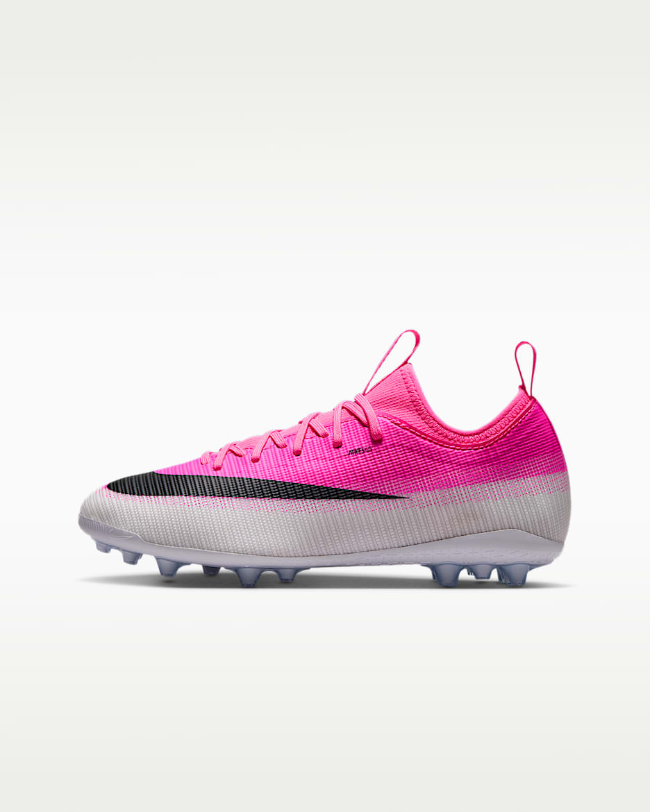 Nike Jr. Mercurial Vapor 17 Academy 耐克刺客系列大童 AG 人造草地低帮足球鞋 - 多色/黑