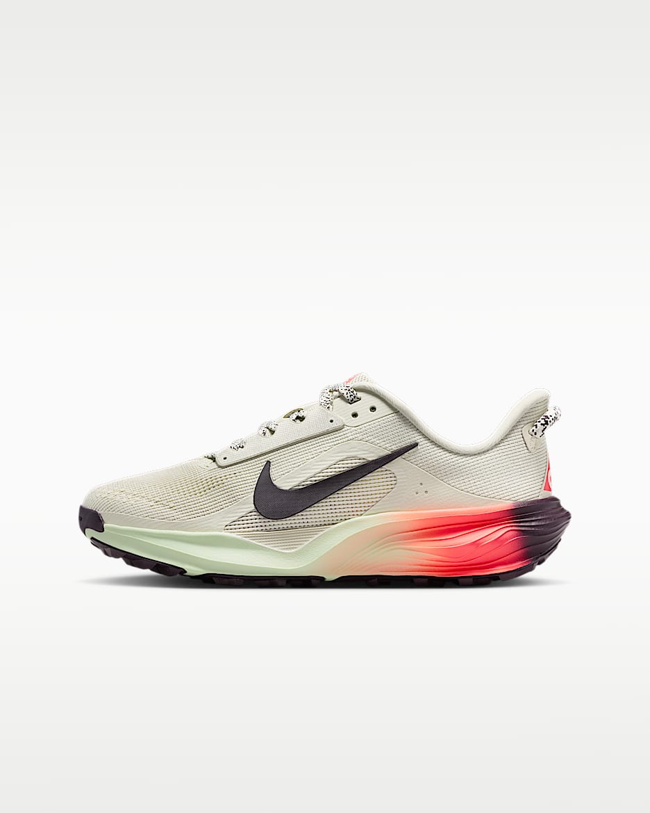 Nike ACG Pegasus Trail 耐克小飞马大童跑步鞋 - 海玻璃色/浅银/深队红/暗调勃艮第酒红