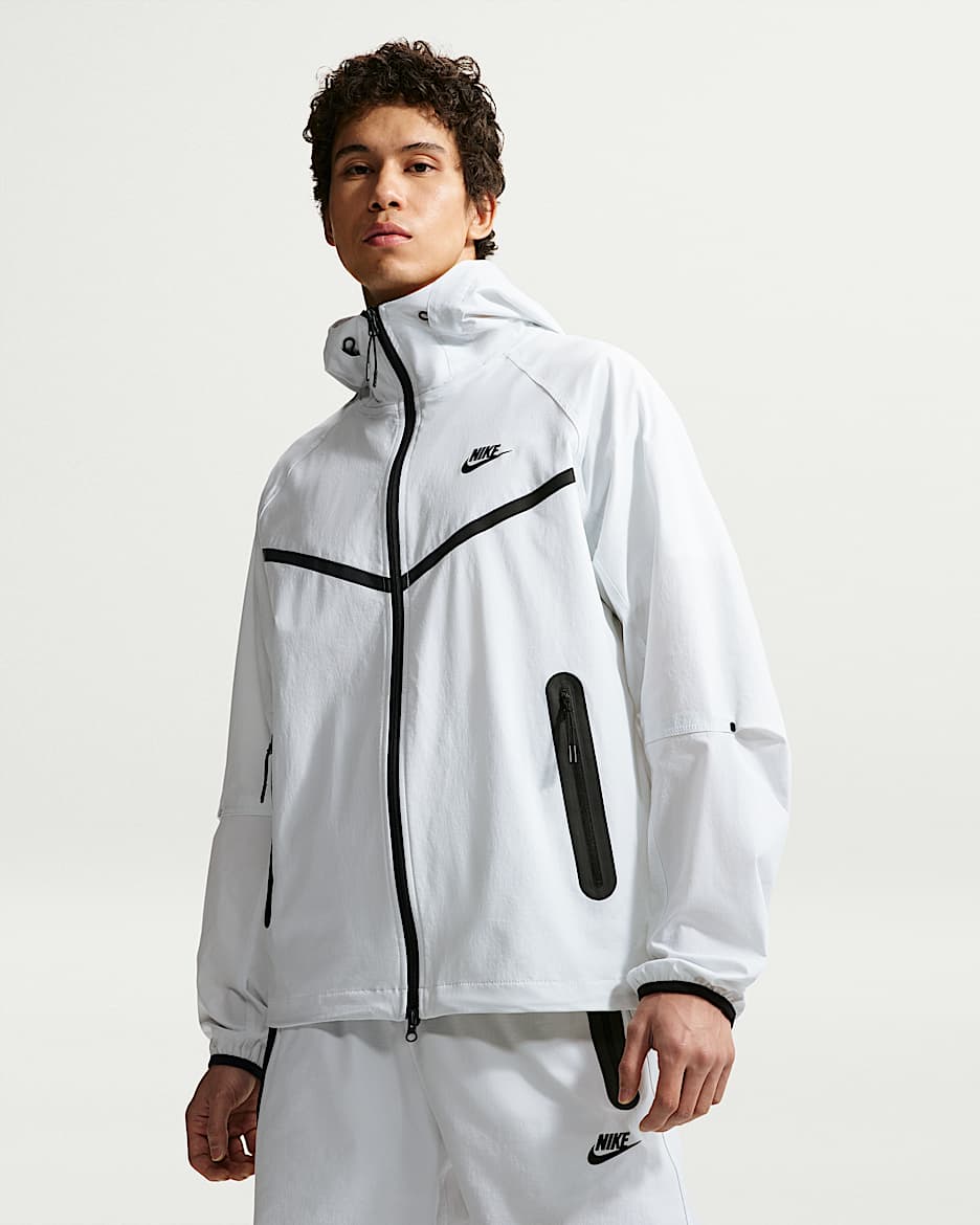 Nike Tech Dri-FIT Windrunner 男子速干梭织全长拉链开襟夹克 - 米白/米白/黑