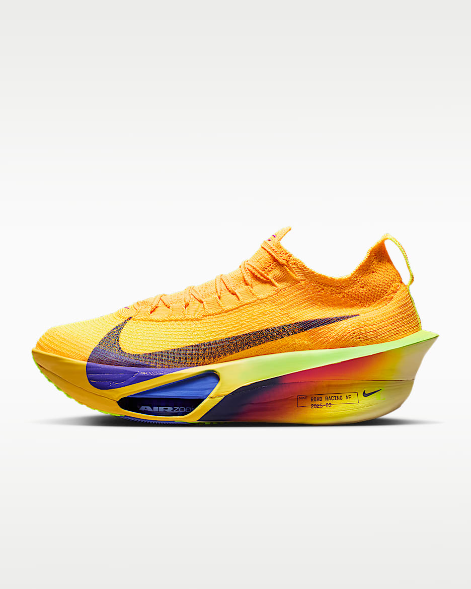 Nike Alphafly 3 男子公路竞速马拉松跑步鞋 - 激光橙/脉冲柠檬黄绿/荧光冰黄/耀眼靛紫