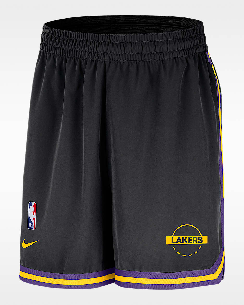 洛杉矶湖人队 DNA Nike Dri-FIT NBA 男子速干梭织短裤 - 黑/全域紫/阿马里洛黄/阿马里洛黄