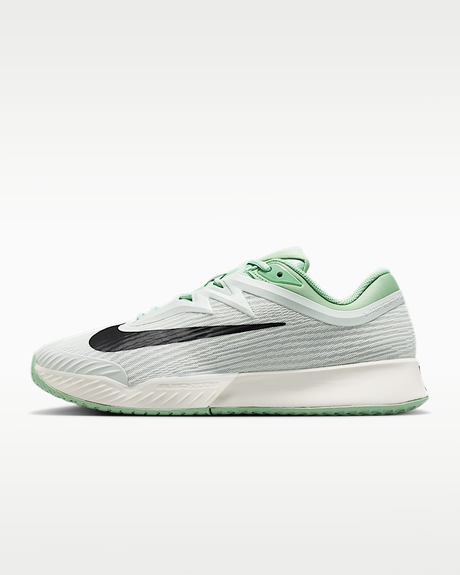 Nike Vapor Pro 3 男子硬地球场网球鞋 - 浅银/温和灰绿/幻影灰白/黑