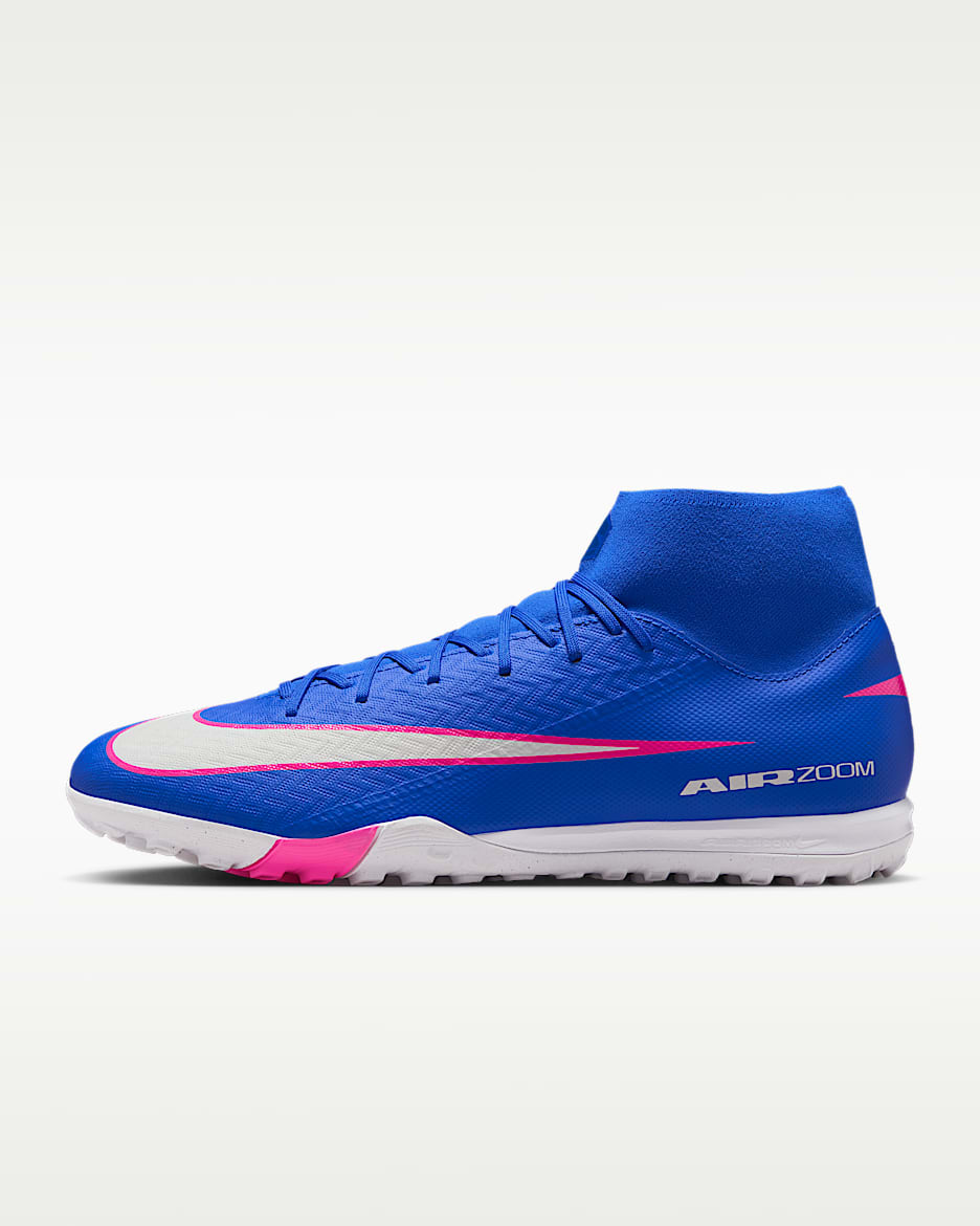 Nike Mercurial Superfly 10 Academy 耐克刺客系列 TF 人造场地高帮足球鞋 - 赛车蓝/白色