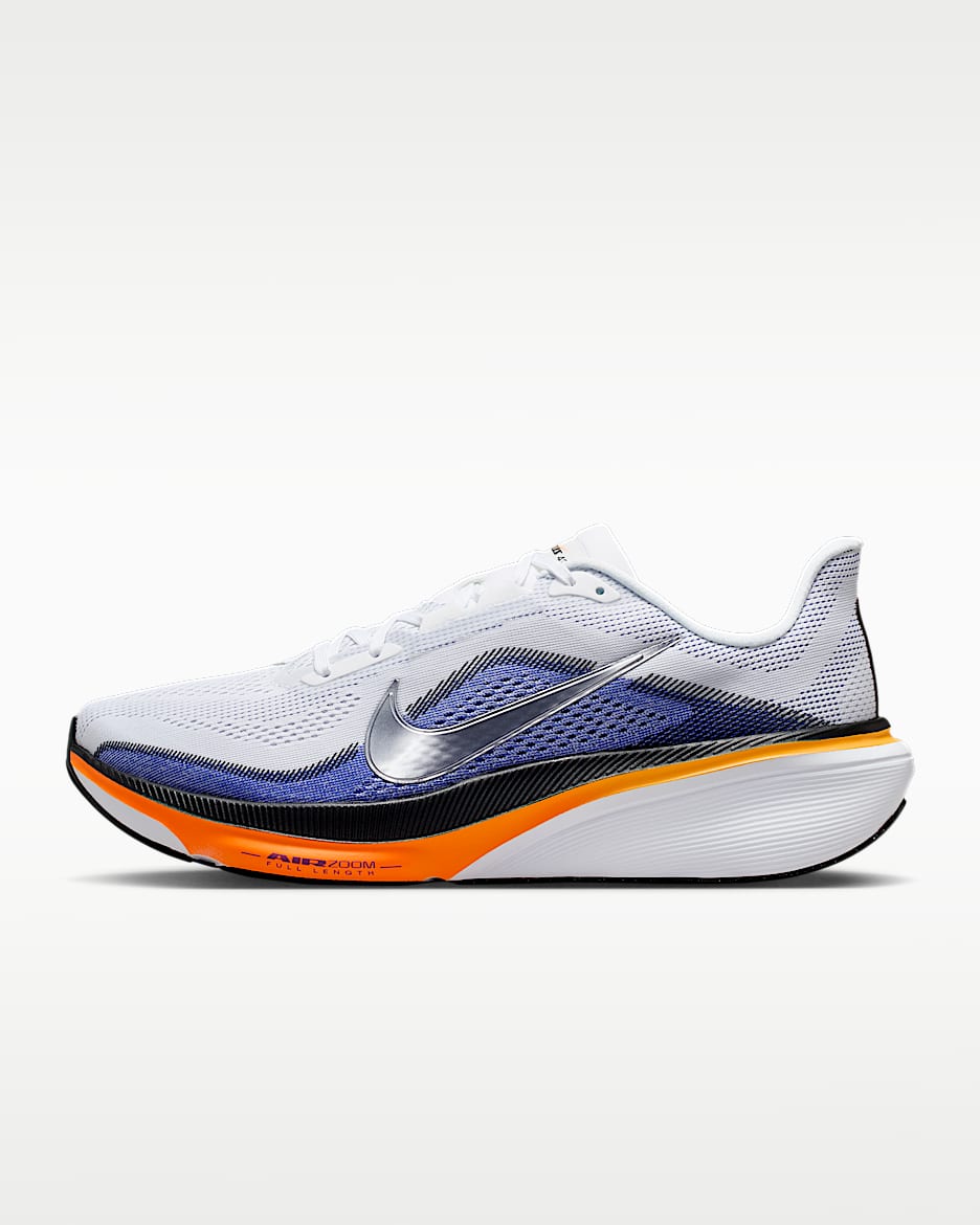Nike Pegasus 42 耐克飞马男子公路跑步鞋 - 白色/青石蓝/荷兰橙/金属银