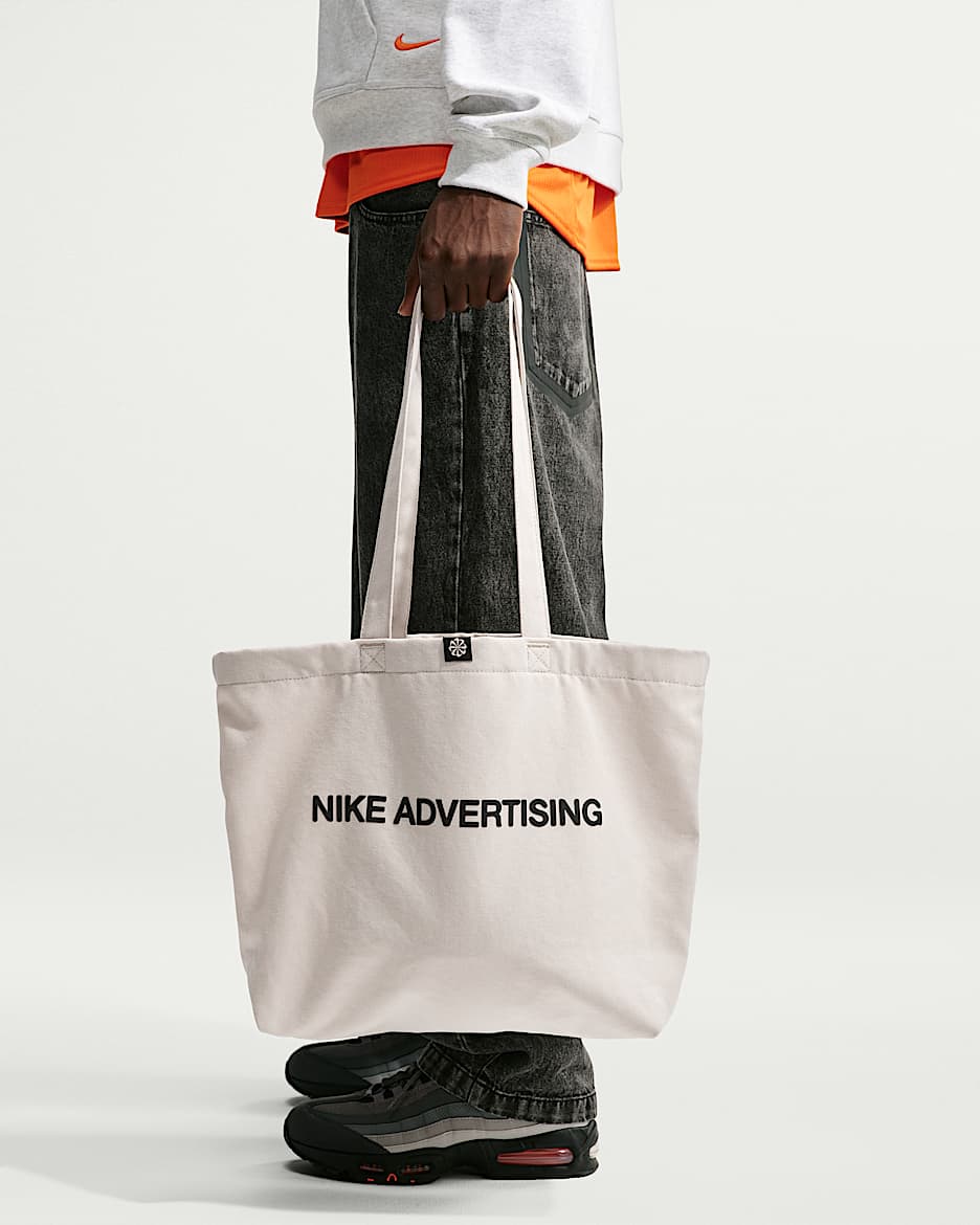 Nike Heritage "Your Message Here" 托特包 - 燕麦色/安全橙/安全橙