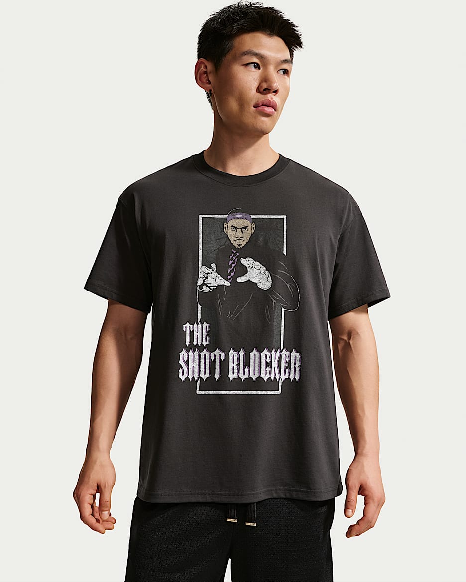 LeBron "Hurt Feelings" Nike 詹姆斯男子篮球T恤 - 灰黑