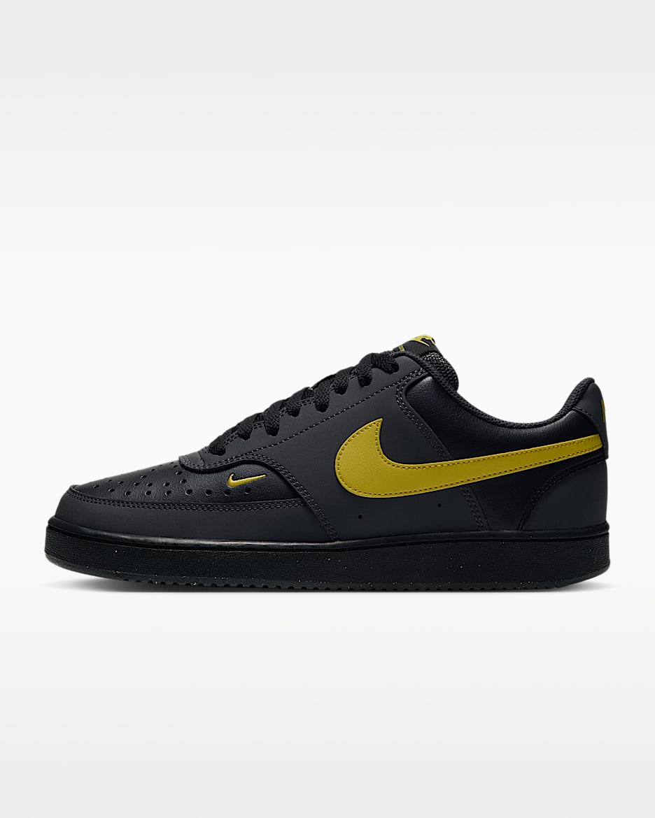 Nike Court Vision Low 男子运动鞋 - 暗烟灰/黑/铬黄