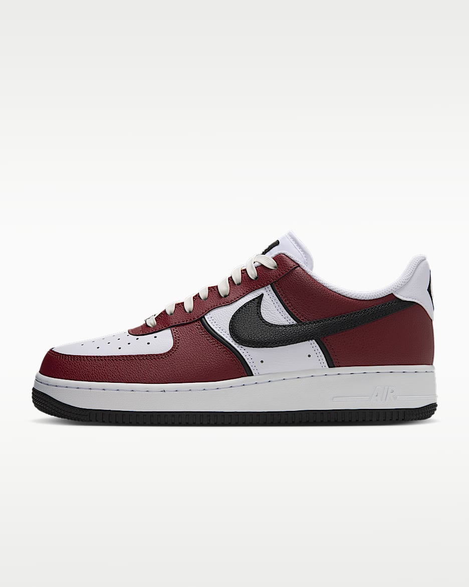 Nike Air Force 1 '07 LV8 男子空军一号运动鞋 - 暗队红/白色/金属银/黑