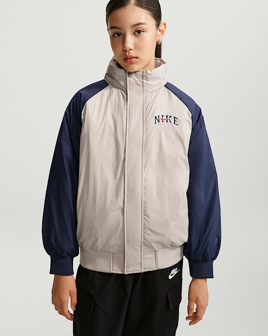 Nike 大童羽绒复古夹克 - 温和冷月光