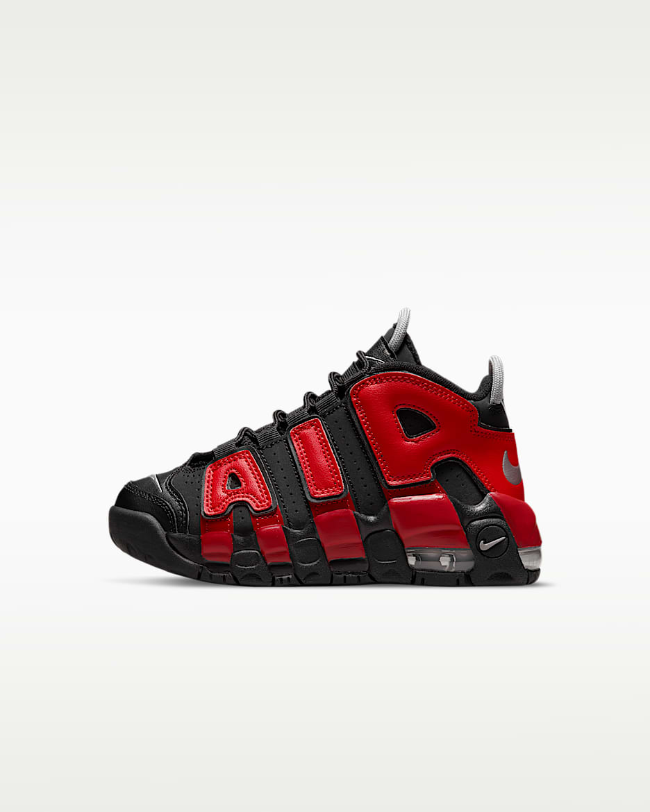 Nike Air More Uptempo 幼童运动鞋 - 黑/深藏青/白色/大学红