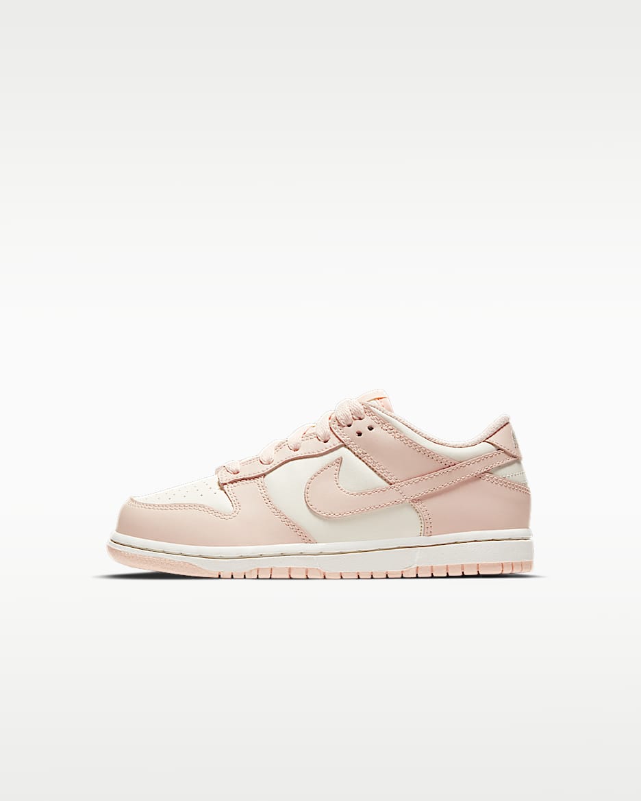 Nike Dunk Low 幼童运动鞋 - 帆白/柔和橙