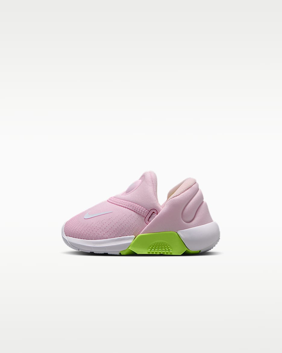 Nike Swoosh Go 耐克宝宝 GO 婴童运动鞋 - 泡沫粉/荧光黄/微黄绿/帆白