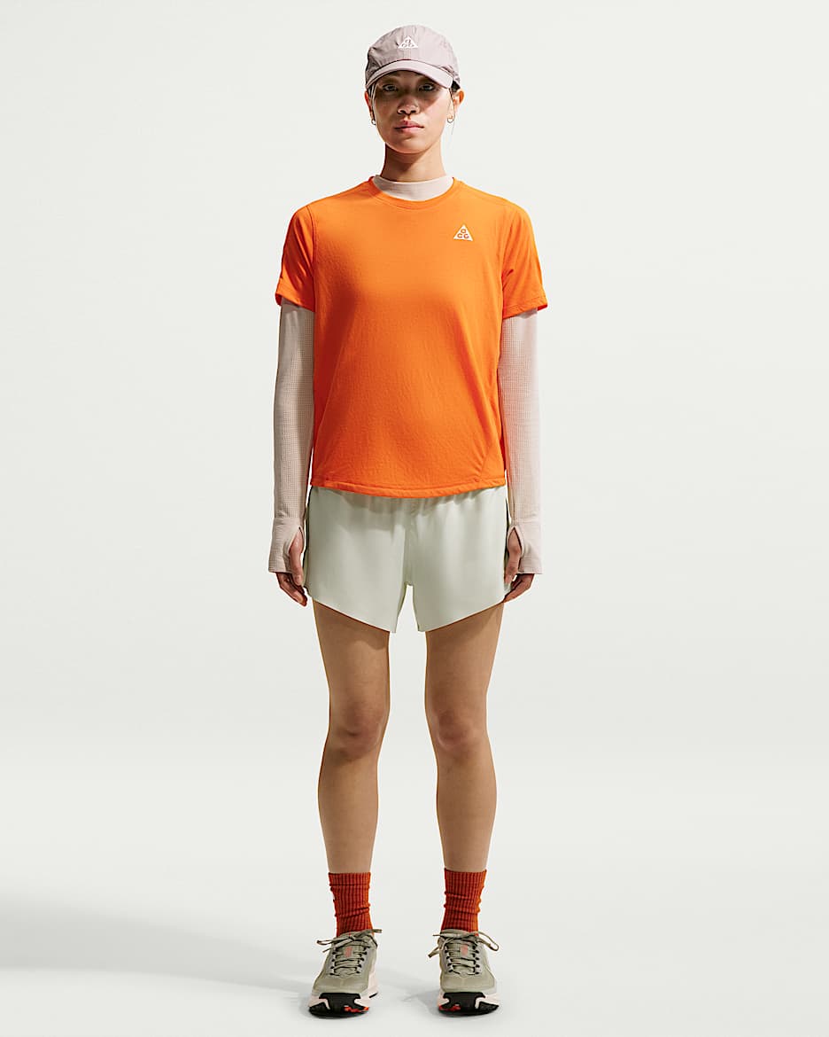 Nike ACG Dri-FIT 女子速干中腰越野跑步短裤（含衬裤） - 海玻璃色/波罗的海蓝/山峰白